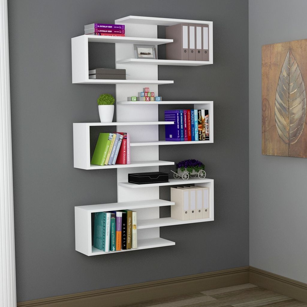 Skye Decor, Lotus - White, Bücherregale, Weiß, 75 x 161,3 x 21,3 cm