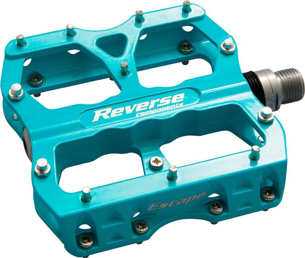 Reverse Escape Flat Fahrrad Pedal Neon Blau