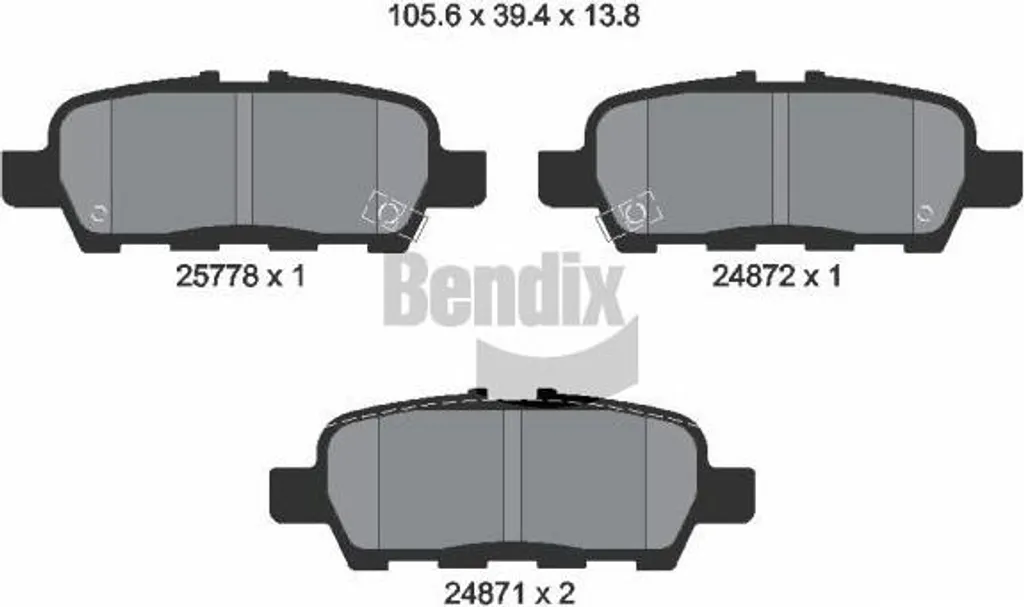 Plaquettes frein disque BENDIX pour Koleos Juke Leaf NV200 Pulsar