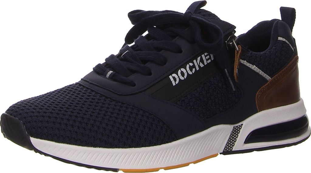Dockers Schnürhalbschuhe bequem in blau, Gr. 50 Produktbild 