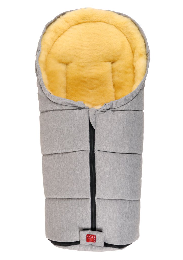 Kaiser 653327323 Fußsack Channy für Babyschale Lammfell hellgrau melange