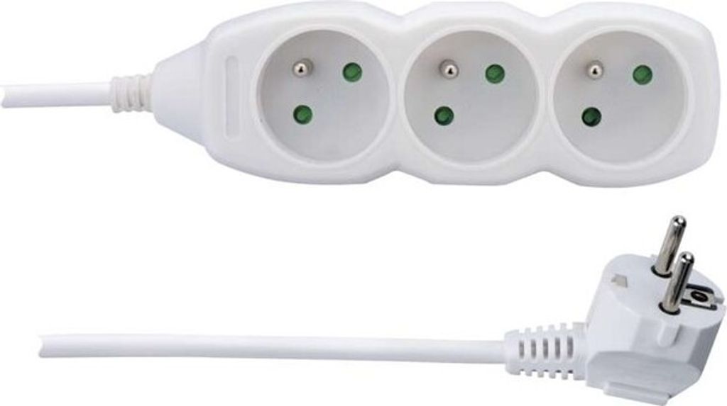 EMOS Cavo di prolunga 1,5 m / 3 prese / bianco / PVC / 1 Immagine del prodotto 