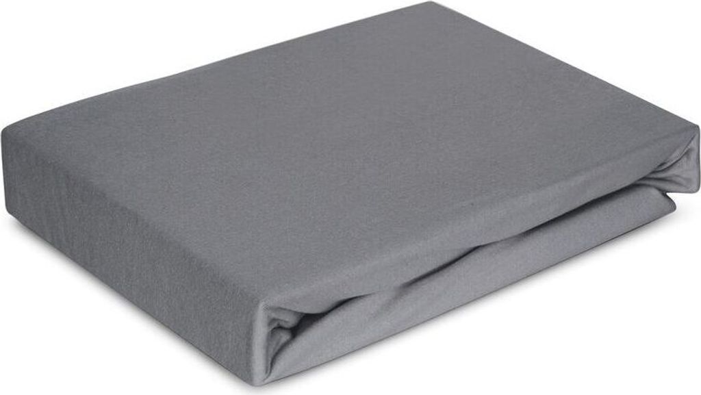 Design91 Spannbettlaken mit Gummizug JERSEY4 stahl 240x220 30CM 190