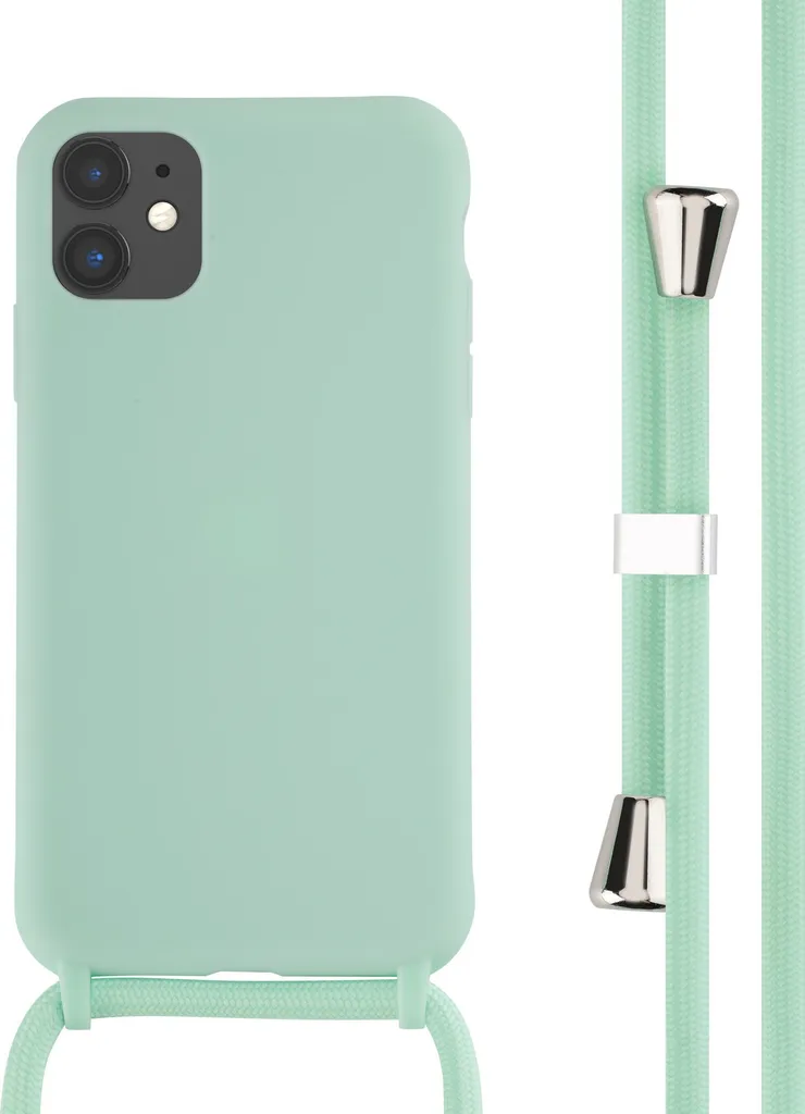 Custodia in silicone imoshion con cinturino iPhone 11 - Verde menta