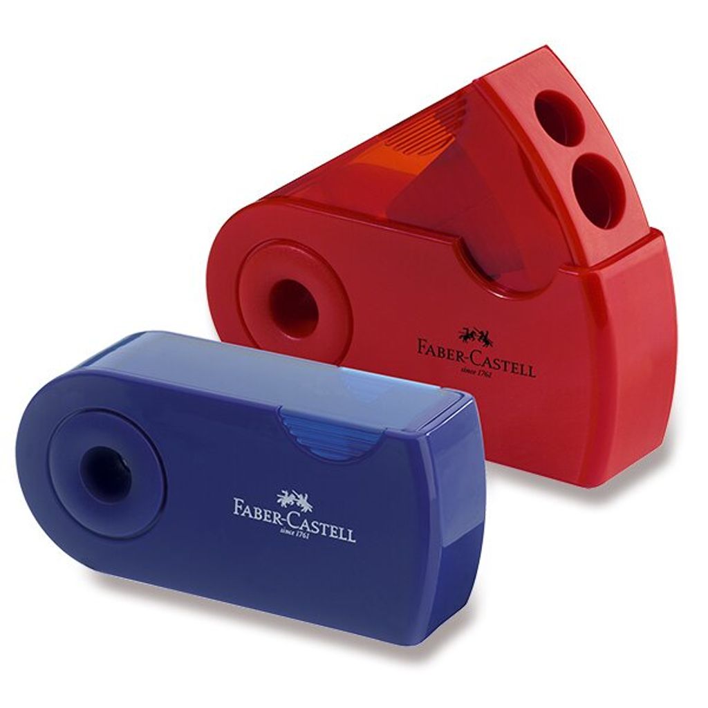 FABER-CASTELL Spitzer Doppelspitzdose Sleeve rot/blau Obrázok produktu 