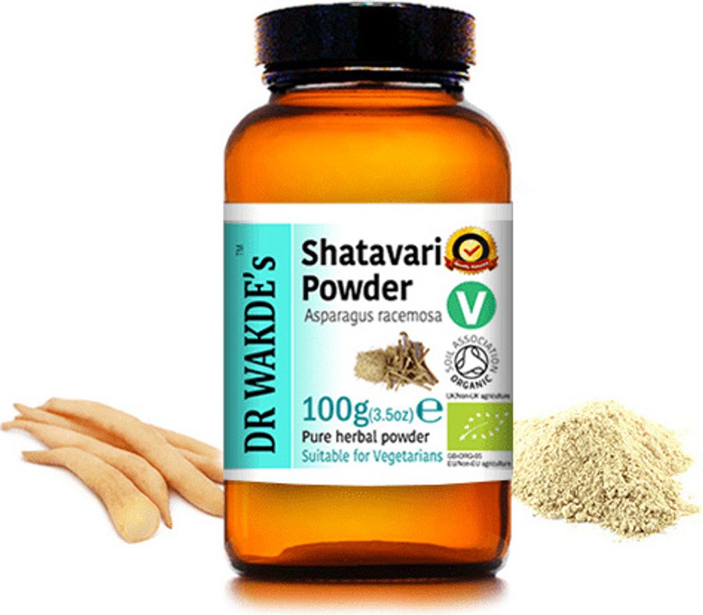 DR WAKDE'SShatavari Pulver (Asparagus racemosa) 100 g (3,5 Unzen) | Reines, rohes und getrocknetes Pulver | Ayurvedisches Kraut | Vegan | Nicht