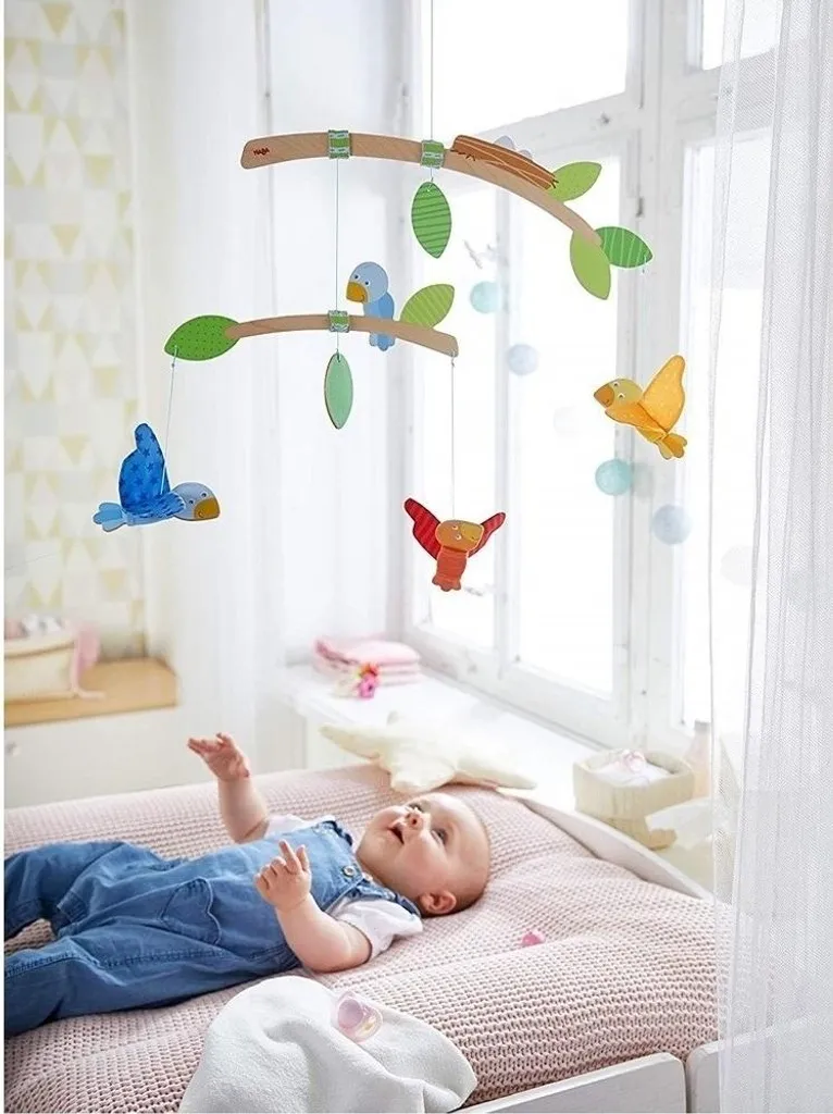 Mobile Bébé HABA Petits Oiseaux - Solution Apaisante pour Nuits Calmes - 4