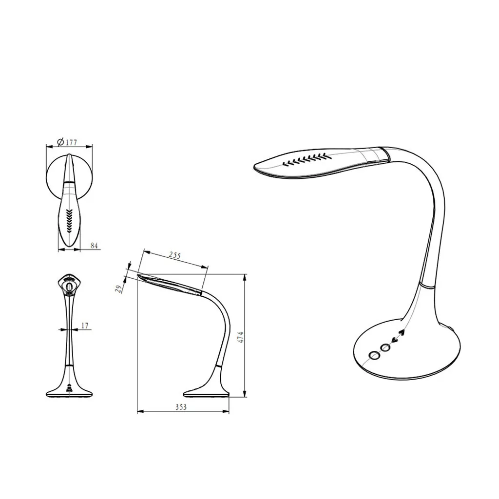 Éclairage d'appoint LED en métal chromé pour lecture et table de nuit - 13