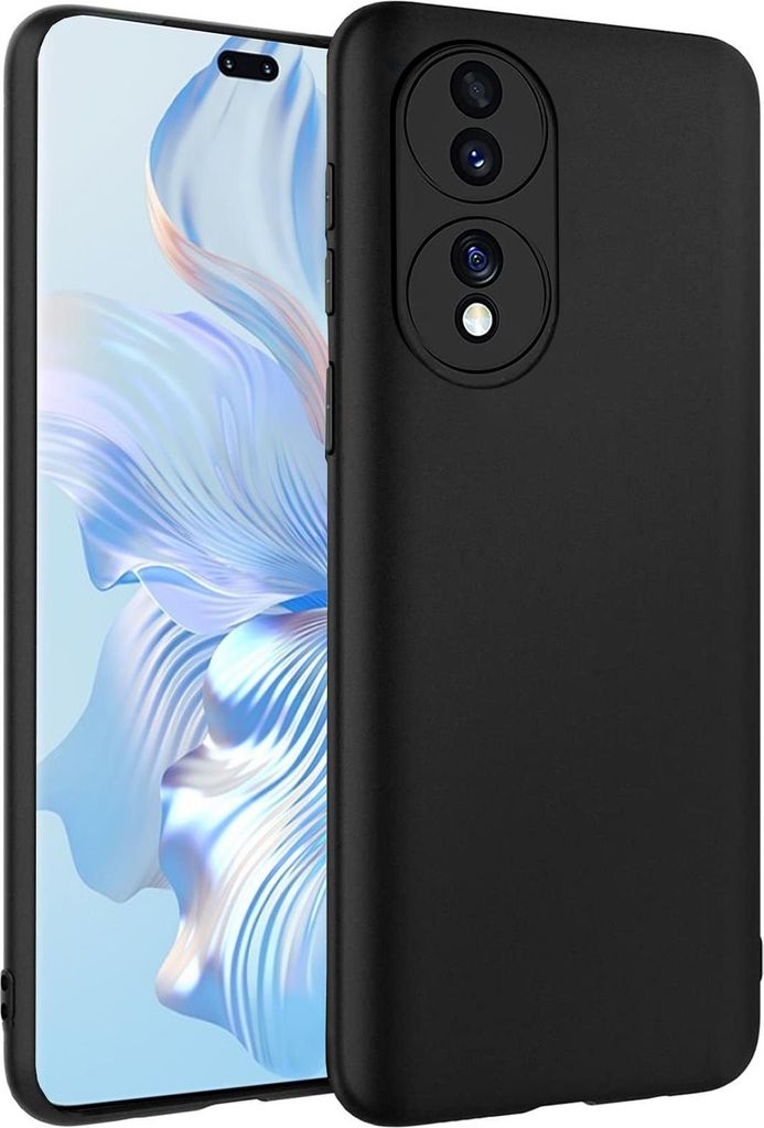 Silikon Hülle für Honor 80 Schutzhülle Matt Schwarz Produktbild 