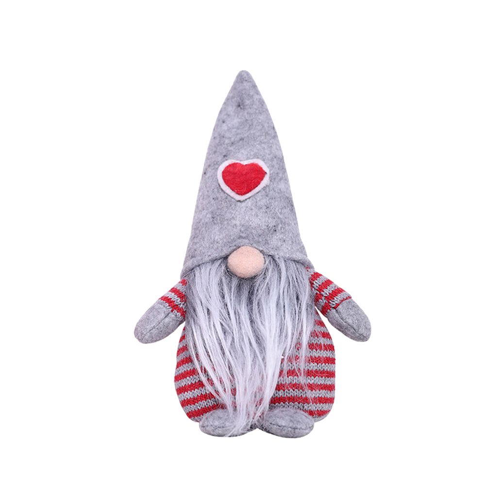 Weihnachtsschwedisch Gnom Santa Claus Doll Ornament Home Party Dekoration Geschenk-Grau