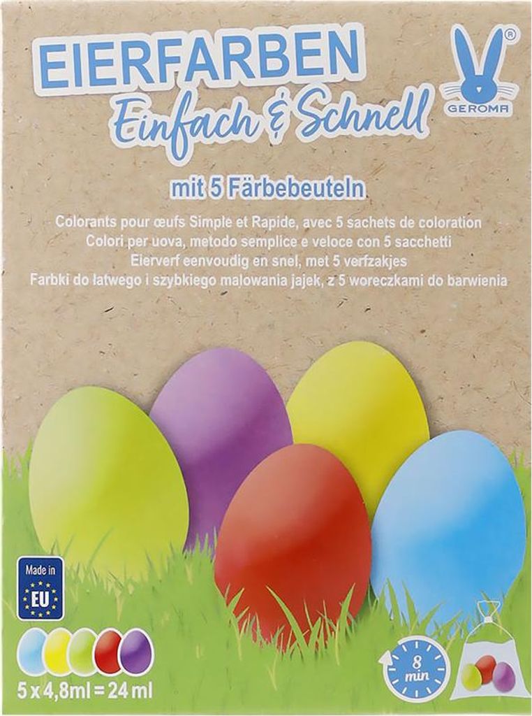 Eierfarben 5 Farben einfach & schnell zum Heißfärben Produktbild 