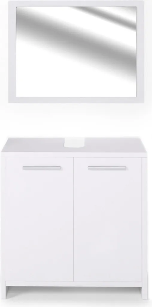 Aménagement salle de bain Vicco Kiko blanc 2 éléments idéal petits espaces