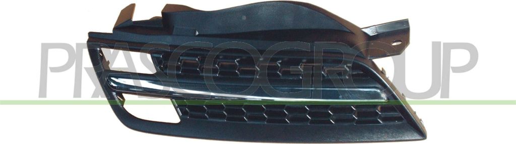 PRASCO DS0122003 Kühlergrill Frontgrill für NISSAN MICRA III (K12) Rechts Chrom/Schwarz