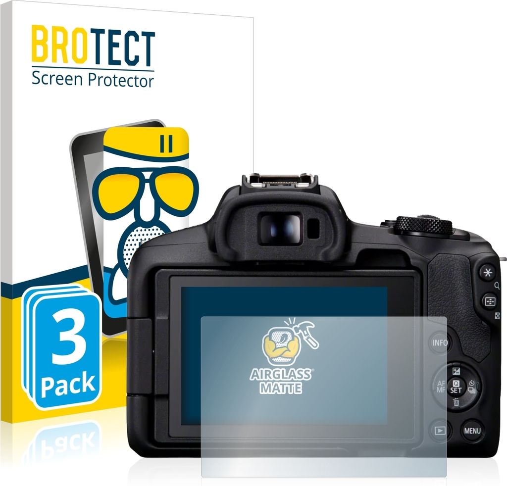 3x BROTECT Entspiegelungs Schutzglas für Canon EOS R50 Schutzfolie Panzer Folie Glas Display Schutz matt
