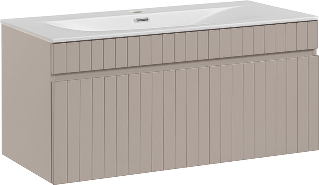 Waschtisch 100cm Zelie mit 1 Schublade, Kaschmir
