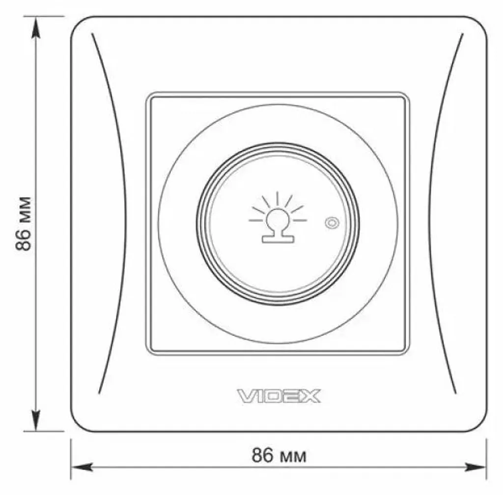 Variateur noir-graphite 600W VIDEX BINERA IP20 encastrable