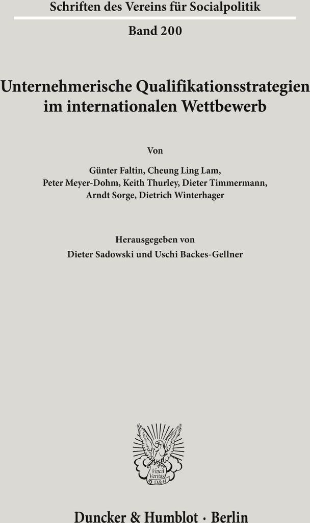 Unternehmerische Qualifikationsstrategien im internationalen Wettbewerb.