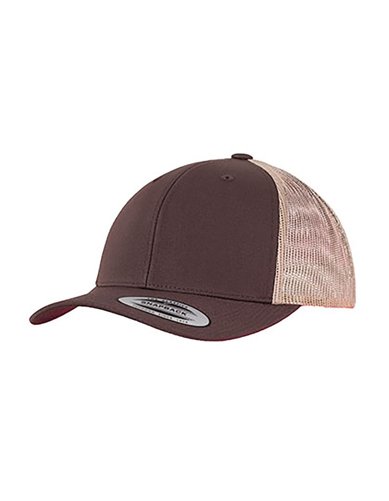 FLEXFIT 6606T | Retro Trucker 2-Tone Cap / Kappe / Mütze / Hut - Farbe: Brown/Khaki - Größe: One Size