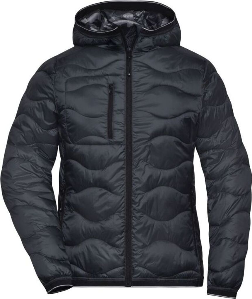 Ladies' Padded Jacket graphite/camouflage, Gr. XXL