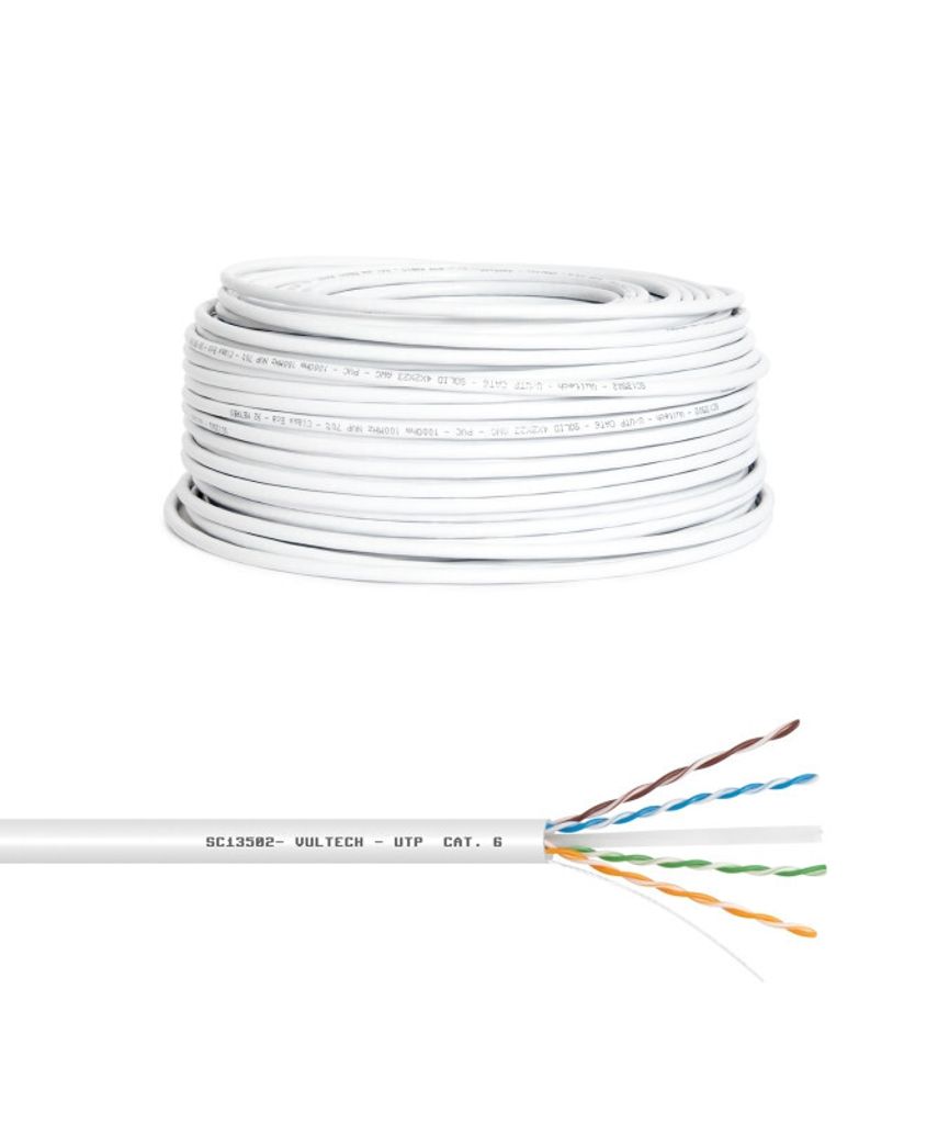 Vultech Cavo LAN Cat6 UTP 50m in PVC - Rete Ethernet 1000 Mbit/s