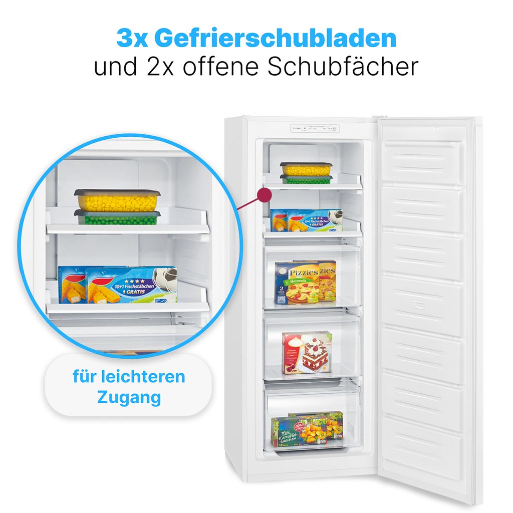 Bomann Gefrierschrank Nofrost freistehender Tiefkühlschrank Produktbild 6