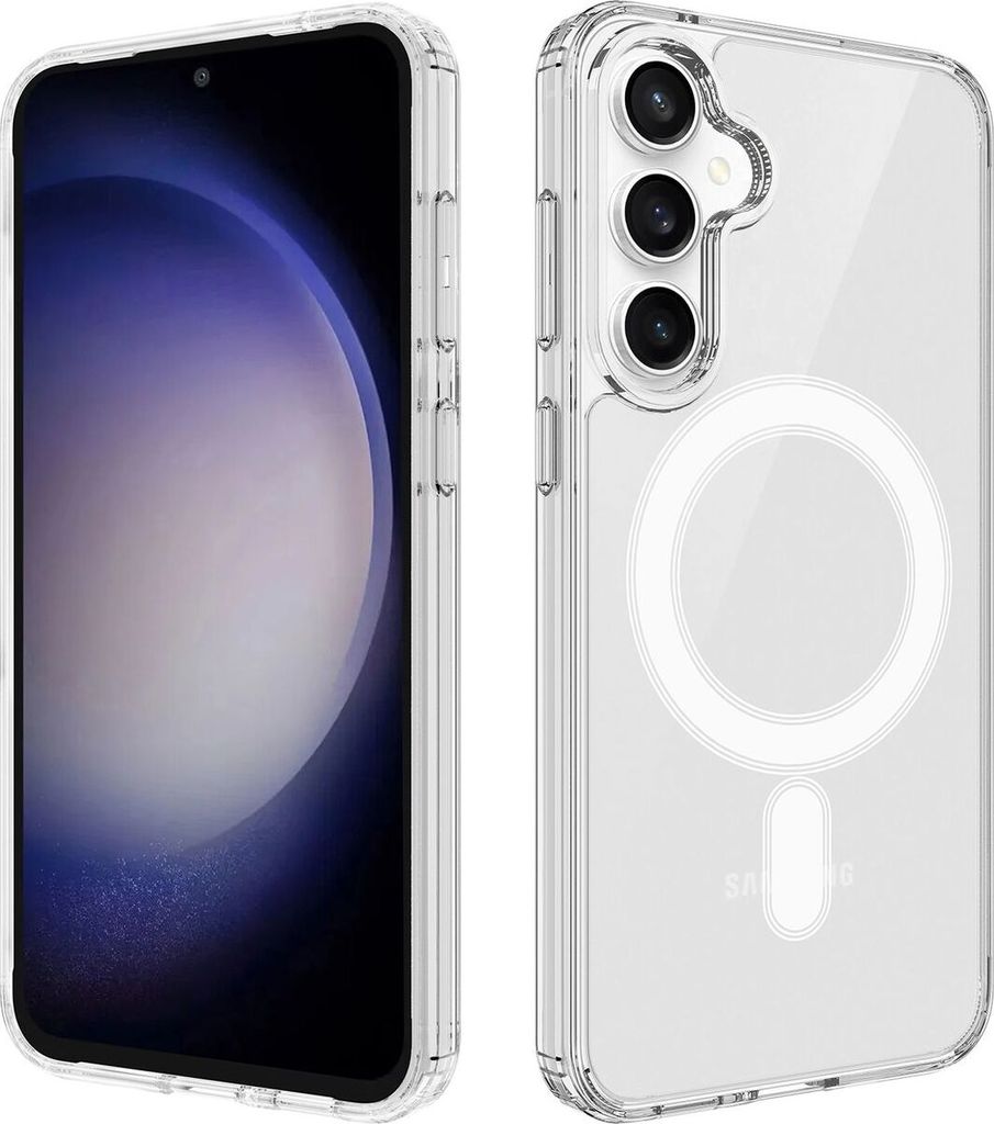 Mobigear Shockproof Durchsichtig Samsung Galaxy S24 FE MagSafe Hülle Hardcase Backcover - Transparent