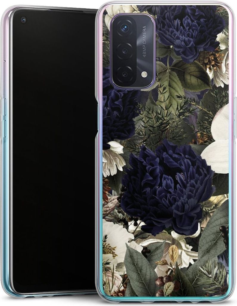DeinDesign Handyhülle für Oppo A54 5G Silikon Hülle Case Smartphone Schutzhülle Blumen Utart Vintage