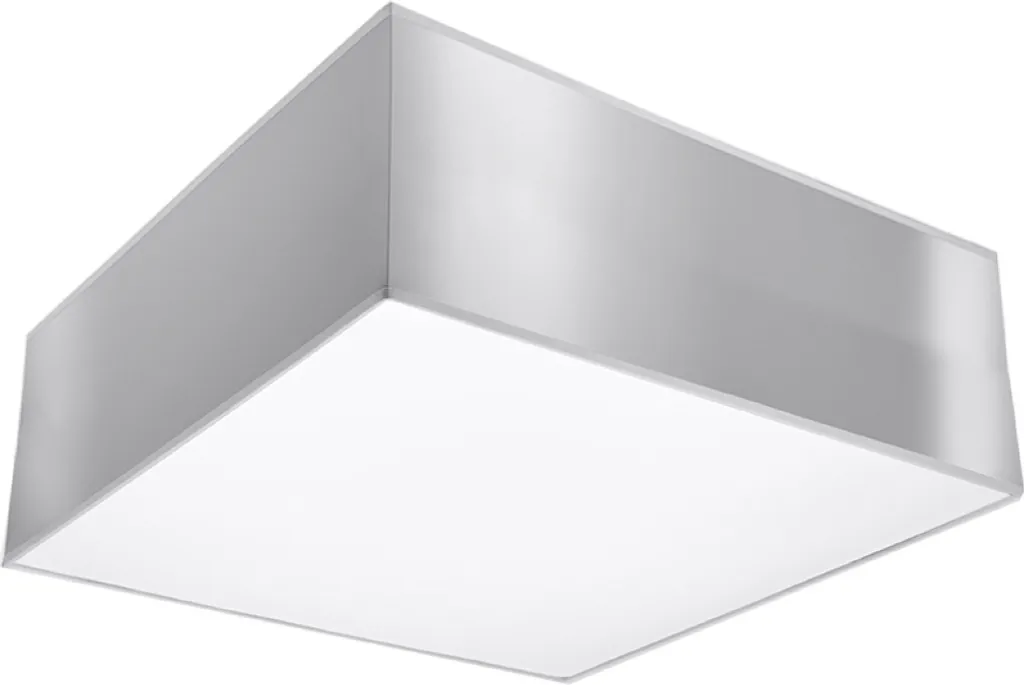 Plafonnier carré ANUBIS gris Pure Lume 1xE27 25cm IP20 en plastique
