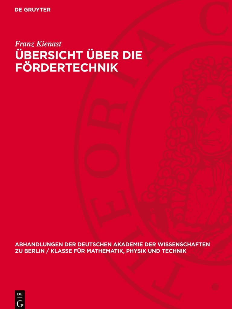 Übersicht über die Fördertechnik