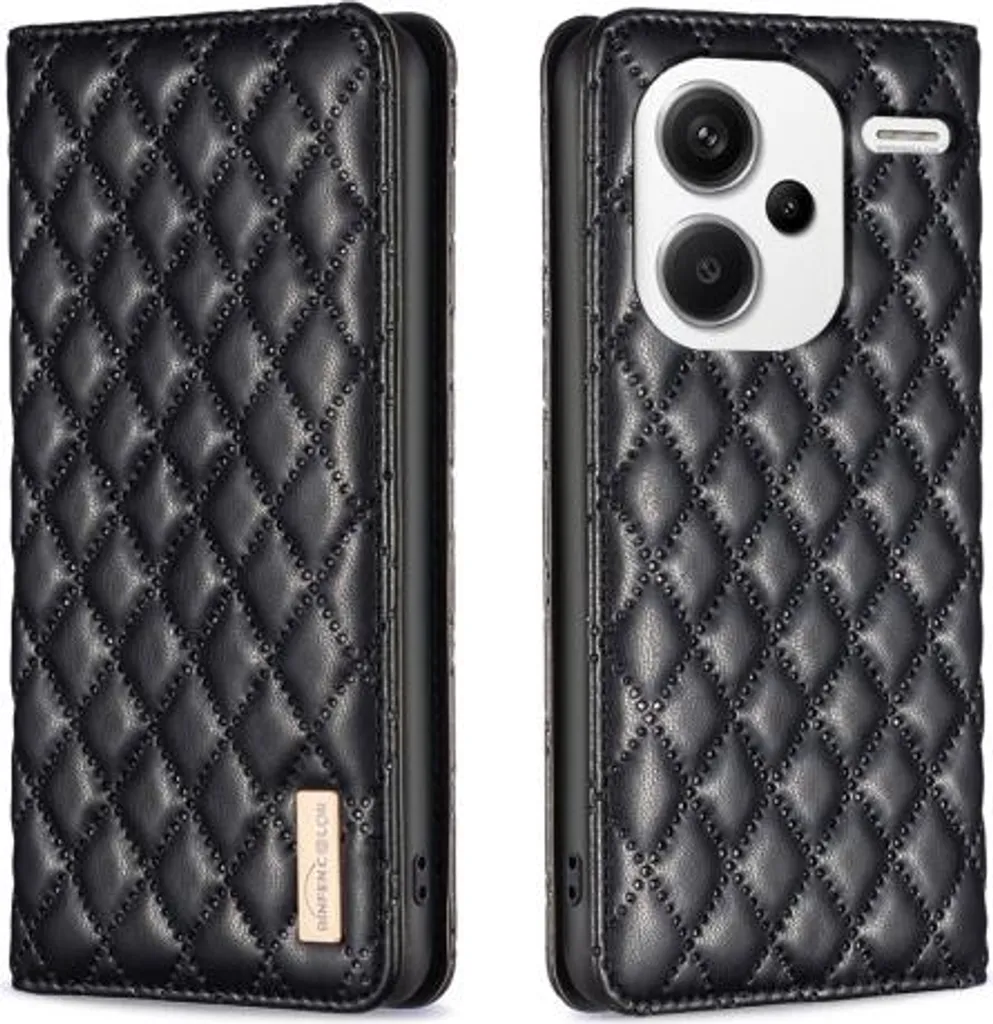 Custodia a Portafoglio Xiaomi Redmi Note 13 Pro+ in Pelle Nera Premium