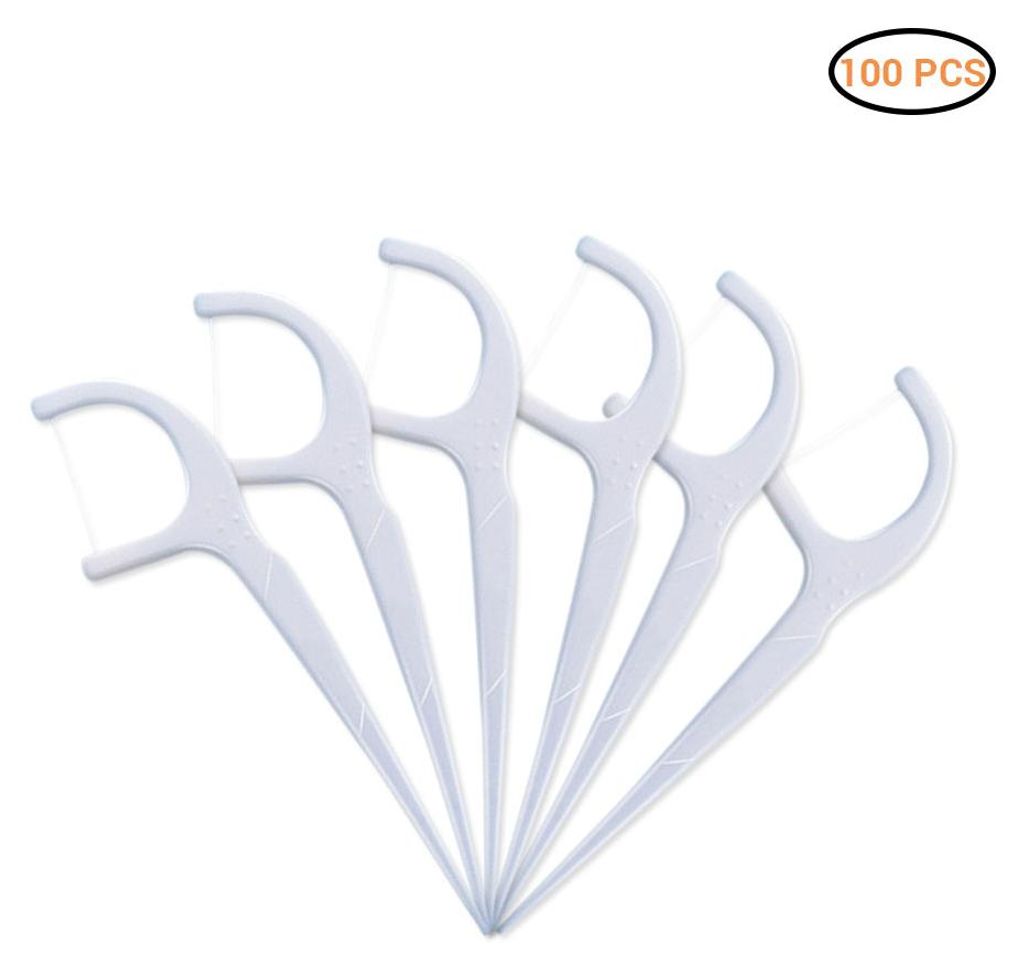 100 Stück Zahnseide-Sticks, Zahnseide-Zahnstocher, Produktbild 