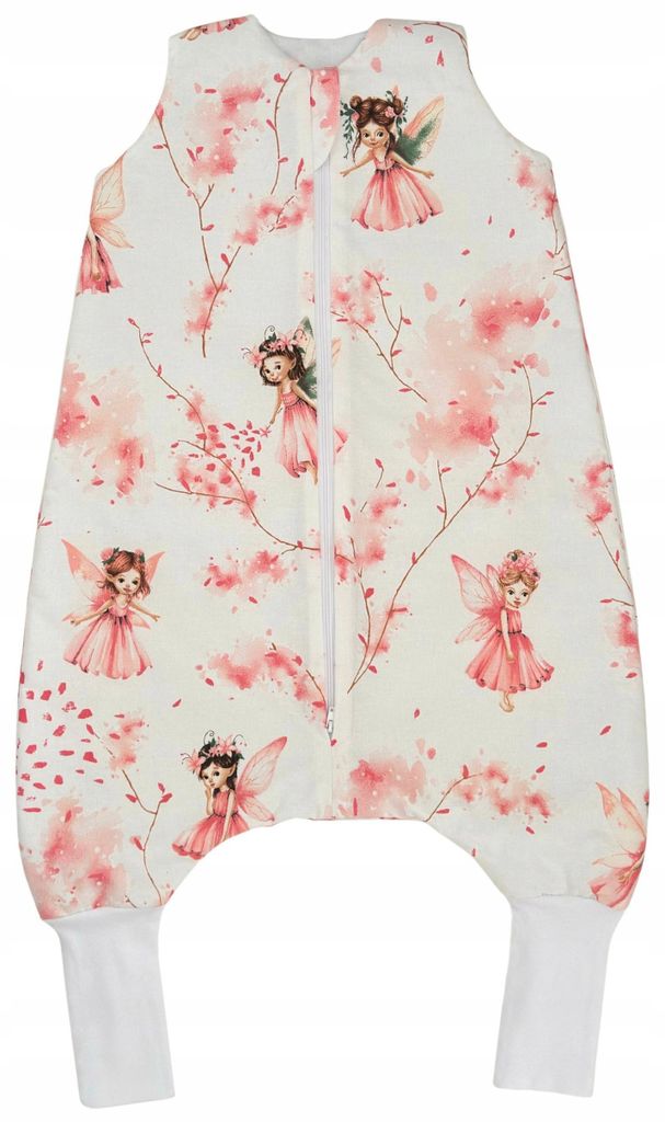 Gefütterter Babyschlafsack mit Füßen und Socken 1.0 TOG 100% Baumwolle XS 56-68