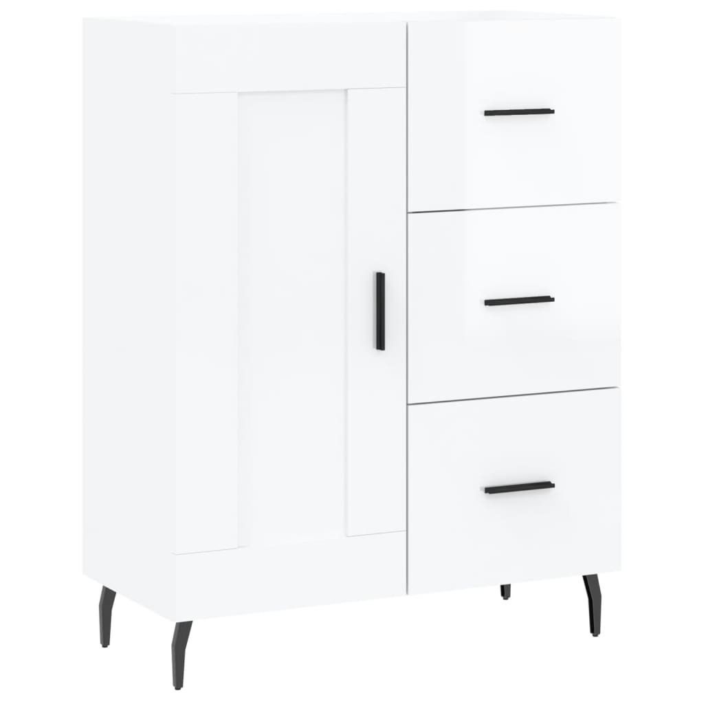 Sideboard Hochglanz-Weiß 69,5x34x90 cm Holzwerkstoff