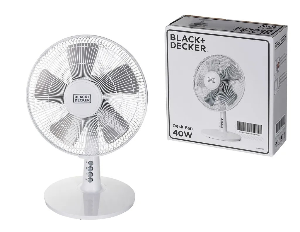 Ventilateur de Bureau Performant BXEFD40E Black & Decker Blanc 40W - 7