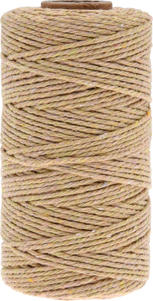 1 Roll 2mm Baumwollschnur atmungsaktives hautfreundliche stilvolle Traumfänger Craft Faden Party Dekoration-Dunkelbeige