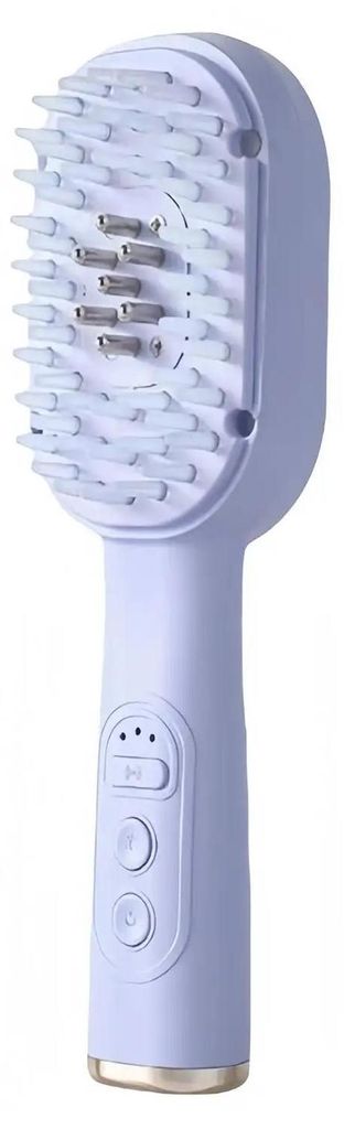 Elektrische Kopfhaut-Massagebürste - Kopfhaut-Massagegerät - 3-in-1 - Wiederaufladbar - Vibration - LED-Pflege - Lila