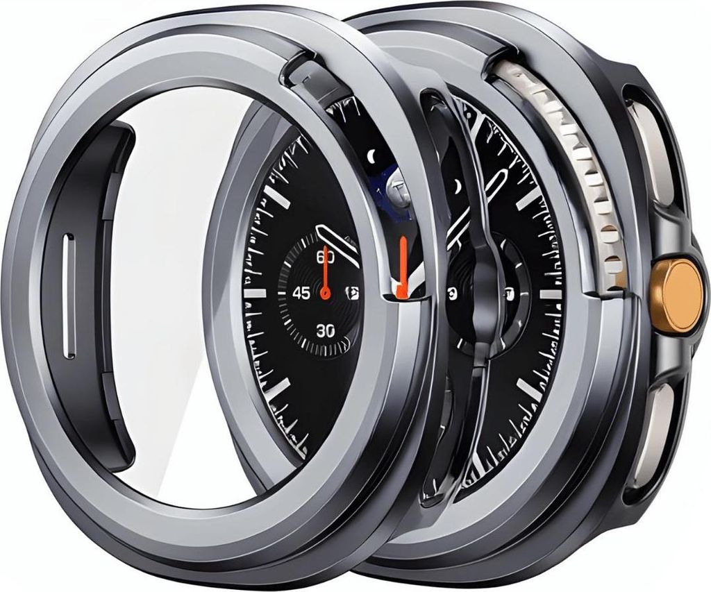Hülle für Samsung Galaxy Watch 8 46mm Classic Schutzglas Panzerfolie Display Case