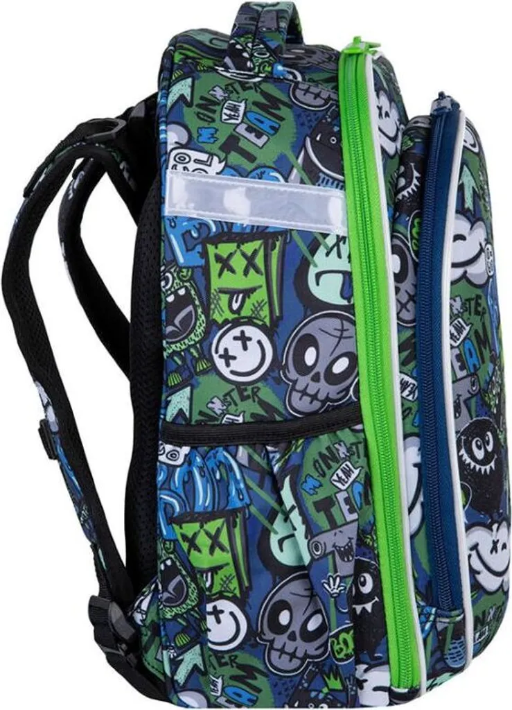 Sac à dos CoolPack Turtle Monster Team avec bretelles renforcées (1 pc)