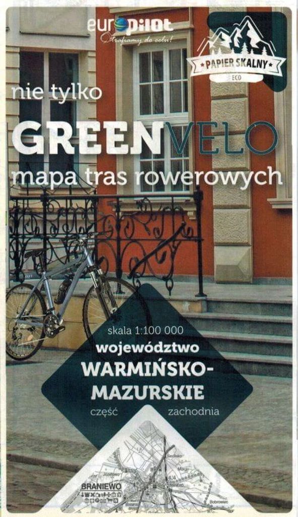 Woiwodschaft Ermland-Masuren, Westteil. Wasserfeste Radkarte. Nicht nur Green Velo. Euro Pilot.
