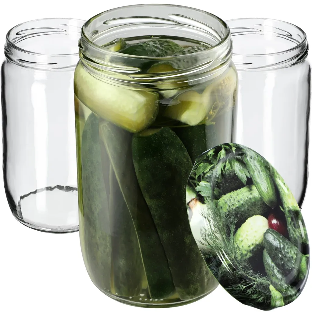 KADAX Niva Barattoli Conserve 720ml: Vetro Professionale 16 Pezzi