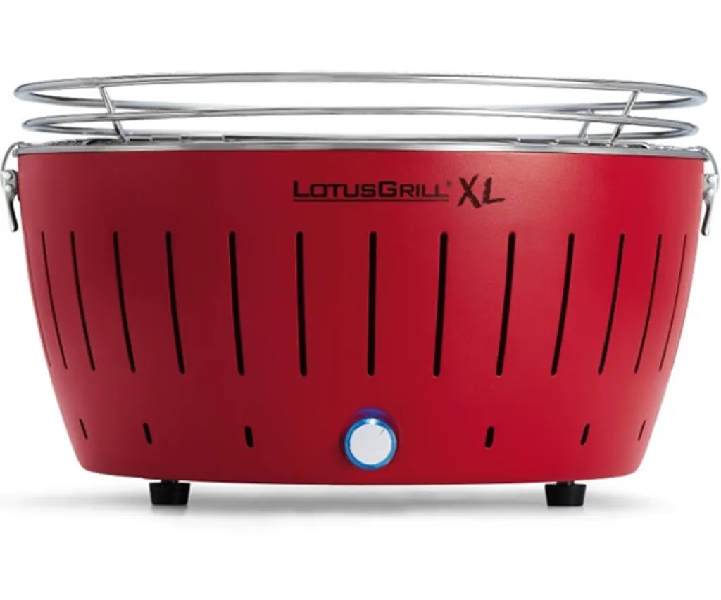 Fini la fumée avec le barbecue charbon LotusGrill XL rouge feu 40,5 cm