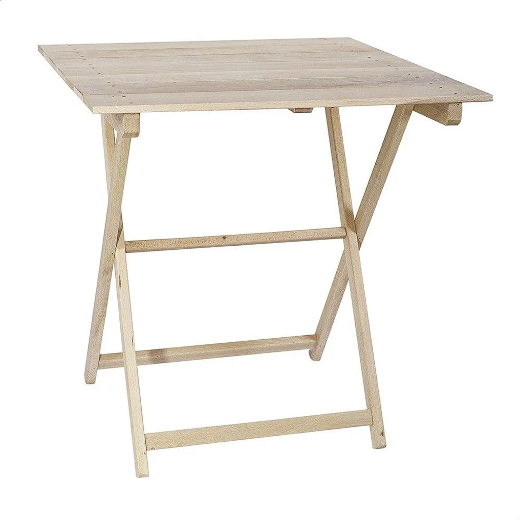 Table de chevet gain de place pliable en hêtre beige pour petit espace