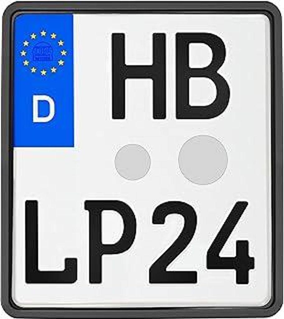 Kennzeichenhalter Motorrad 180x200 schwarz Nummernschildhalterung Motorrad 180 x 200 Kennzeichenhalterung Kennzeichenverstärker Motorrad-kennzeich...