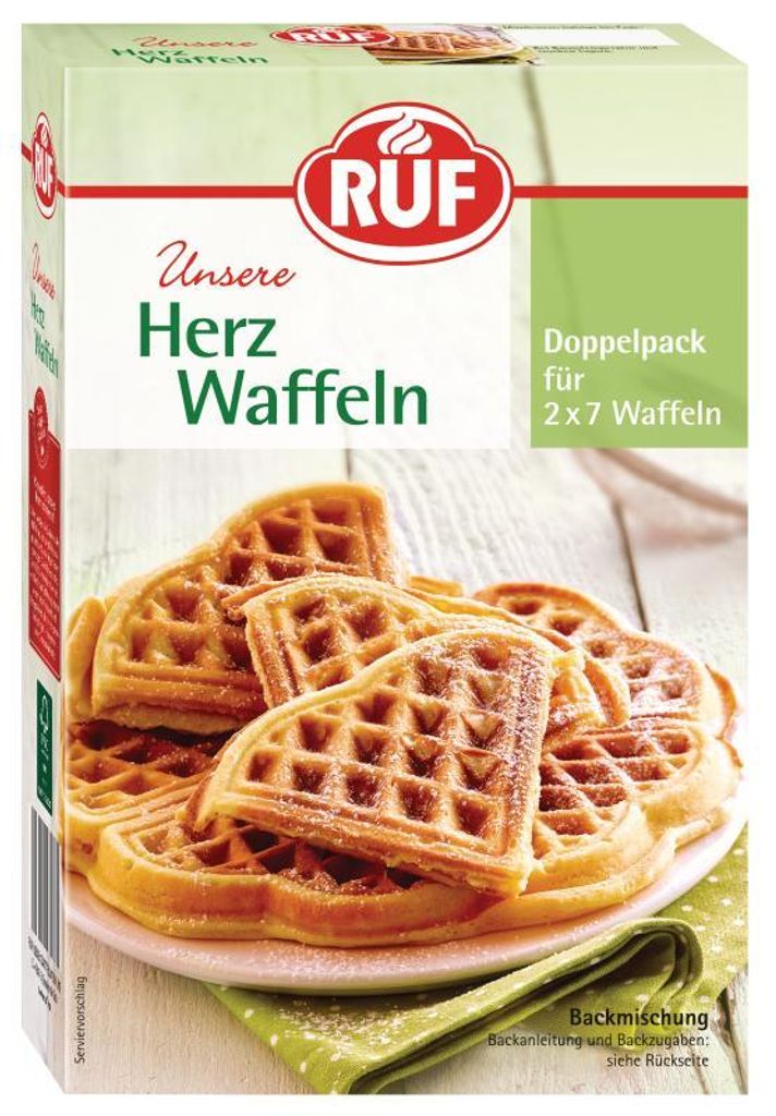 RUF Herz Waffeln Backmischung Produktbild 