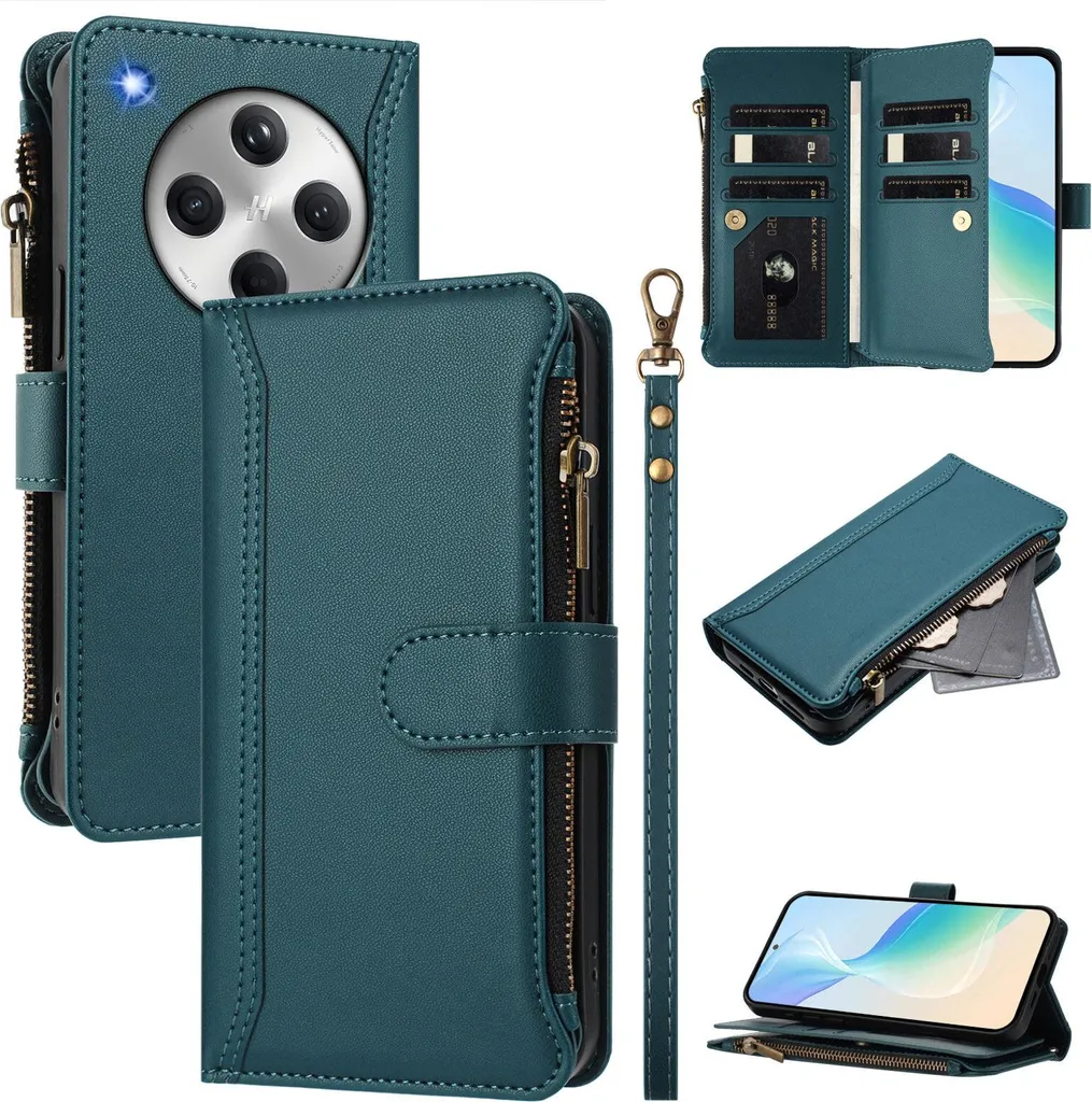 Cover Oppo Find X8 Travel: Portafoglio con Zip e Anti-Caduta