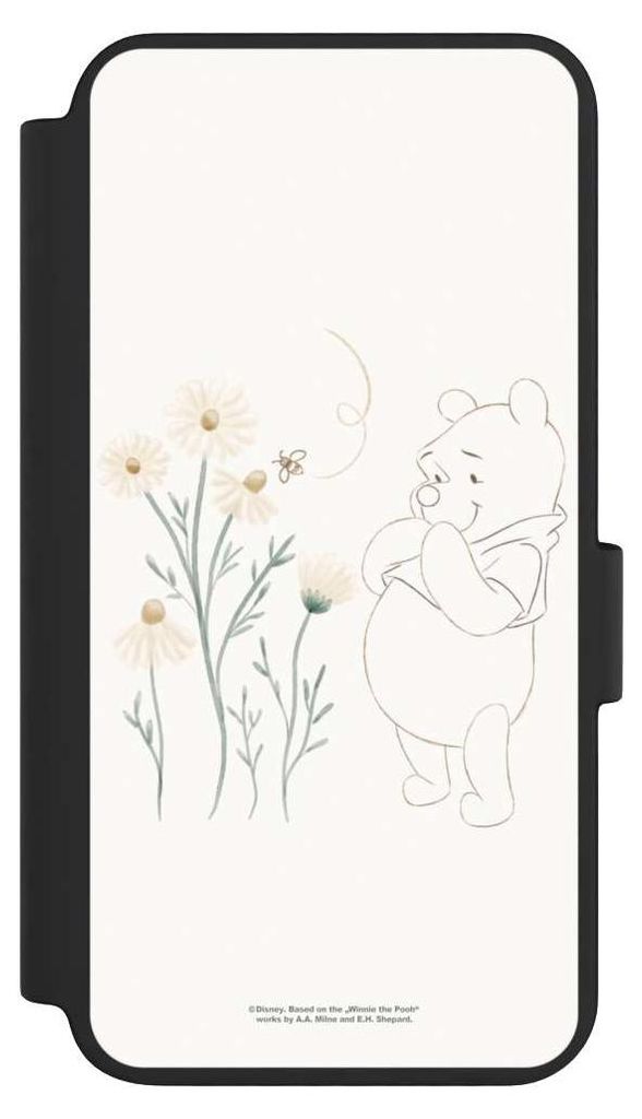 NIVOCASE Klapphülle für Samsung Galaxy S23 Handyhülle aus Kunst Leder NIVOflip schwarz Biene Disney Winnie Puuh