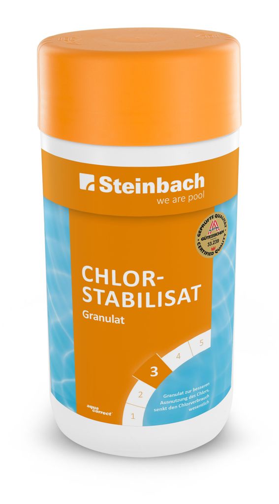 Steinbach Poolpflege Chlorstabilisat Granulat 1 kg, gegen Produktbild 