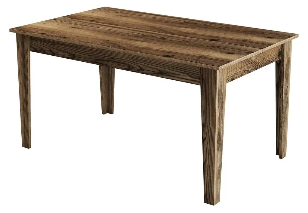 Table bois noyer MILAN L145 cm avec niches de stockage latérales