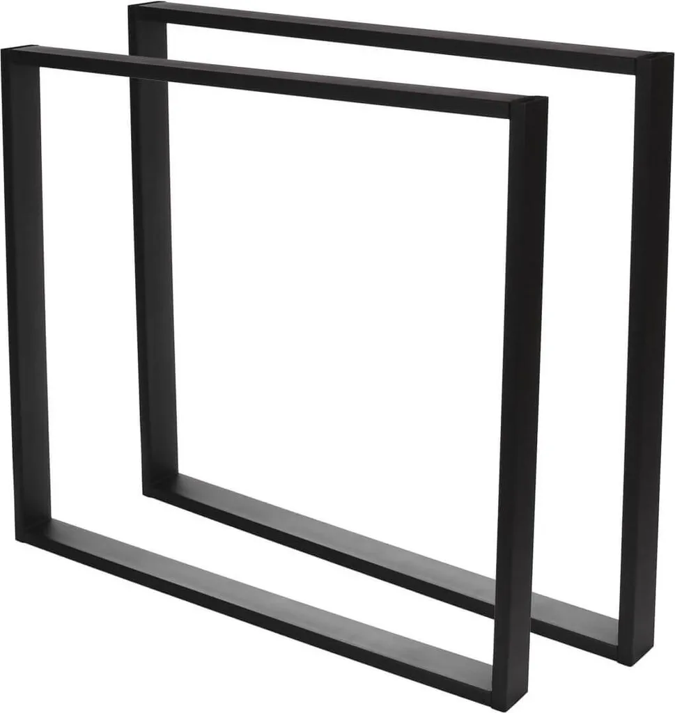 Pied de table en métal noir 50x72cm SIMPLE-6x2 pour bureau et console - 8