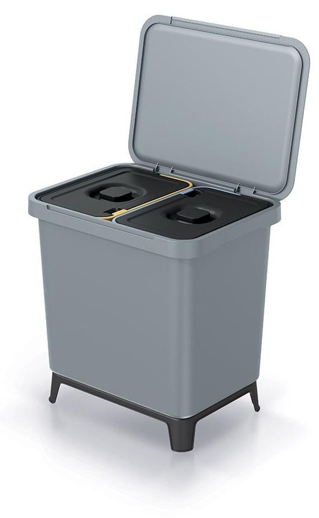 Odpadkový koš SYSTEMA světle šedý, objem 2x10l Obrázek produktu 